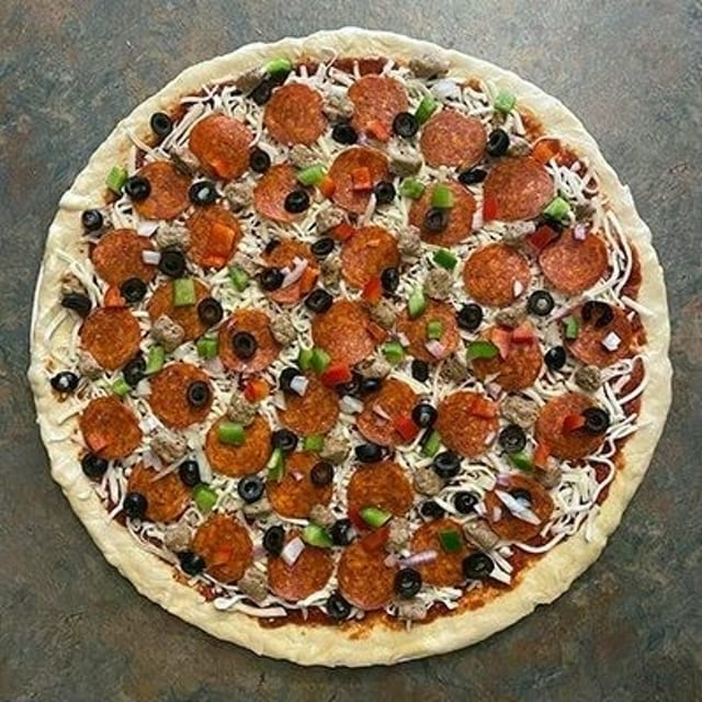 Miner's Combo Pizza.
